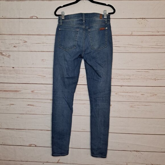 7 For All Mankind Ankle Gwenevere Skinny Jeans Distressed Size 27 7FAMK - Picture 5 of 8